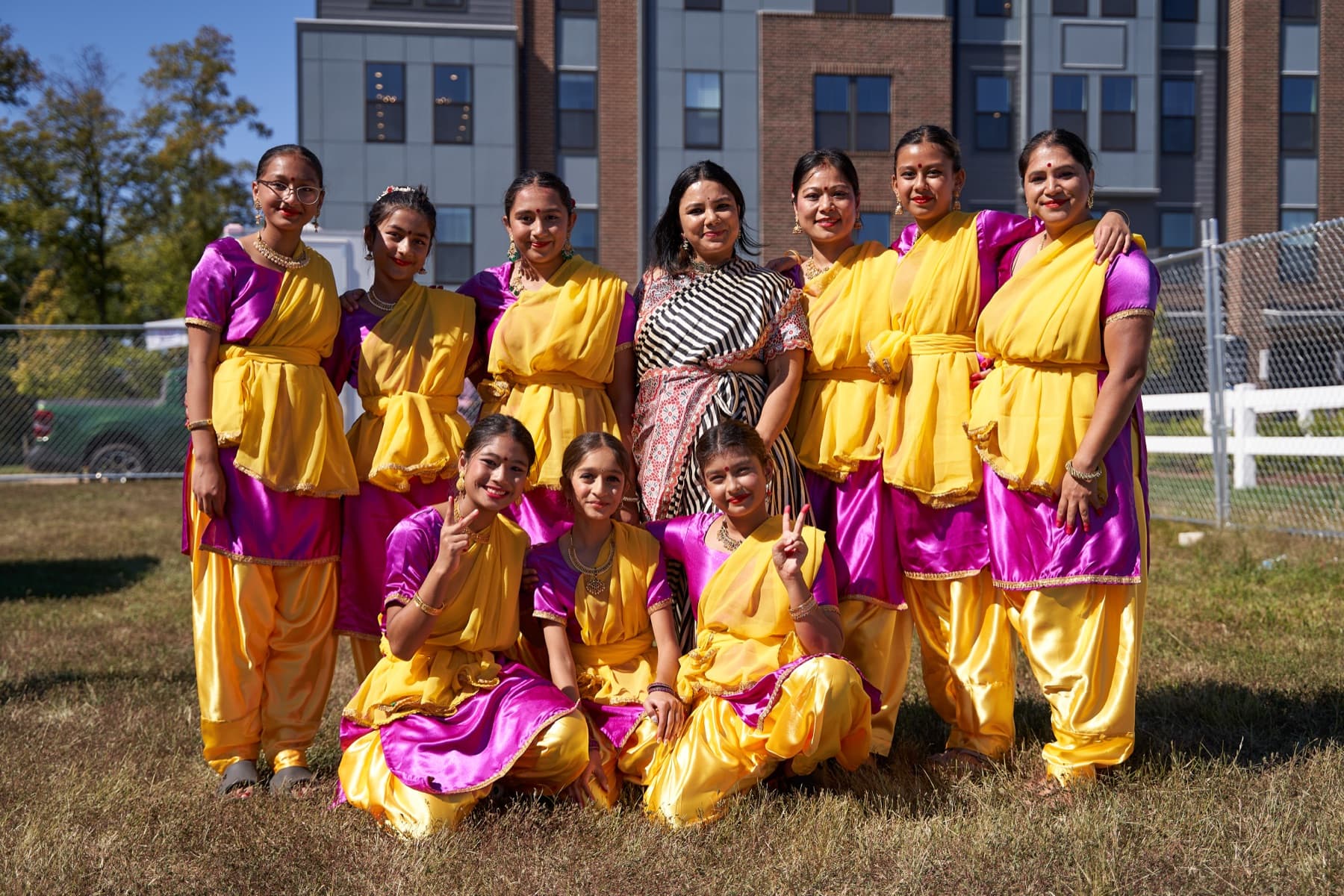 Newar performers in traditional attire